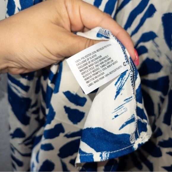 NWT Alexis x Target Blue Botanical Floral Asymmetrical Hem Dress Size 3X - Picture 11 of 12